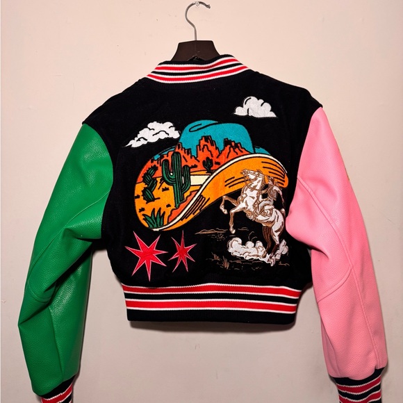 First Row Varsity Jacket - Patchwork Letterman - Size Small - Picture 4 of 4